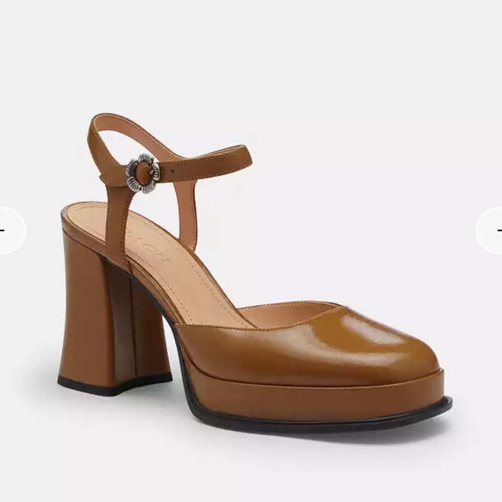 New Coach Hazelnut Tea Rose Pump Honey Brown - Picture 5 of 5